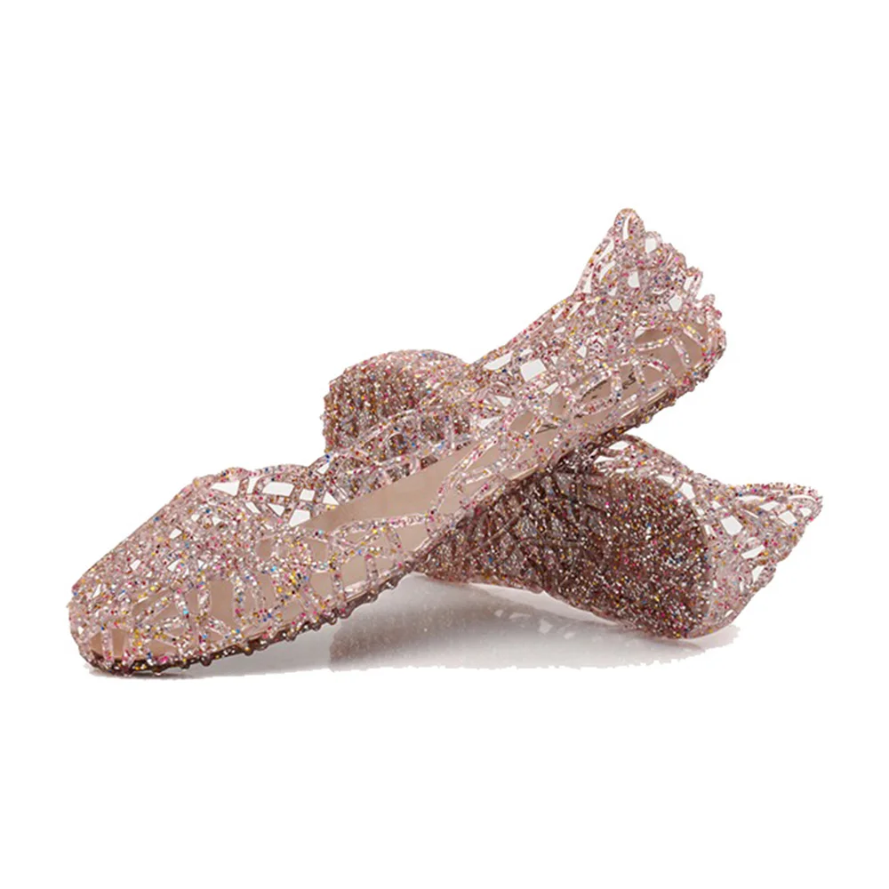 Женская обувь на плоской подошве прозрачная балетки Повседневная Лоферы без