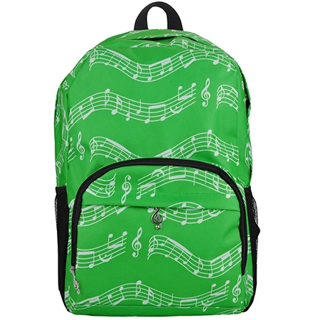 A-Green 20-35L Music Bag Oxford Cloth Music Symbol Music Score Piano Keyboard Stave Version Musical Notation Sheet Backpack - Цвет: A-Green