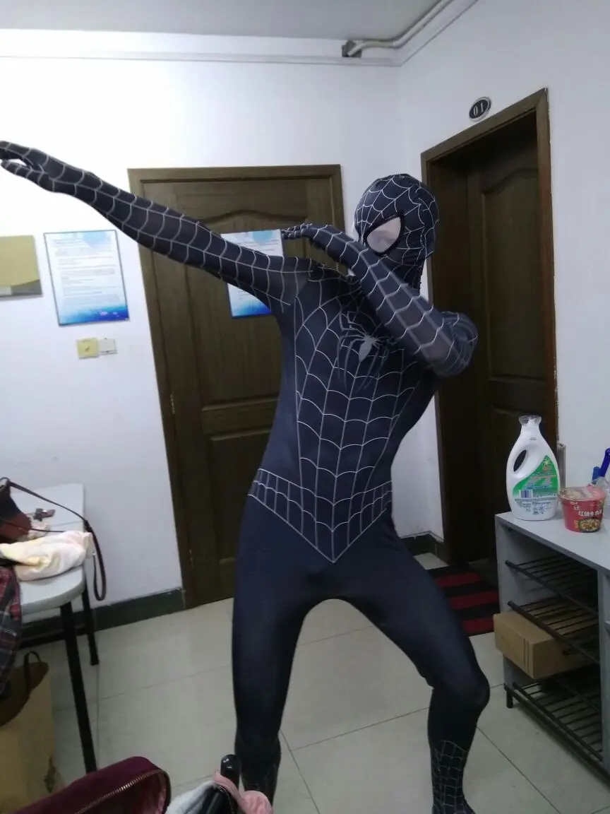 NEW Black Spiderman Costume Spider Man Suit Spider-man Costumes Adult Children Cosplay Halloween Cos Christmas |