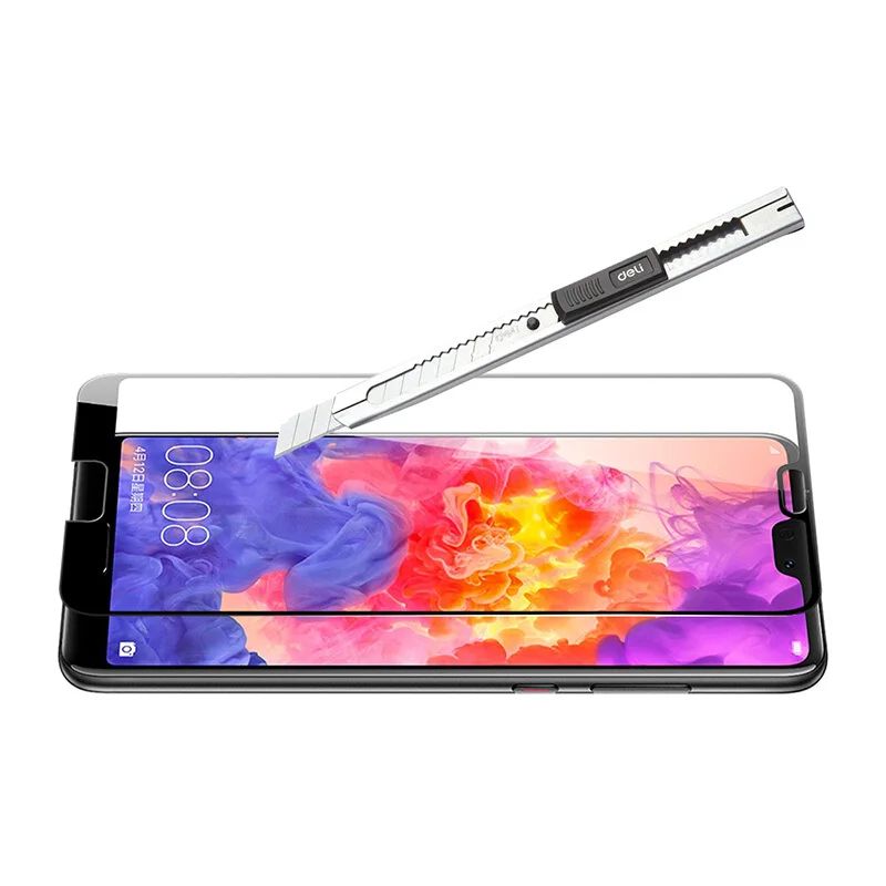 EXUNTON 5D закаленное стекло с холодной резьбой для huawei P20 Pro 3D полное покрытие небьющиеся края протектор экрана для huawei P20 Lite