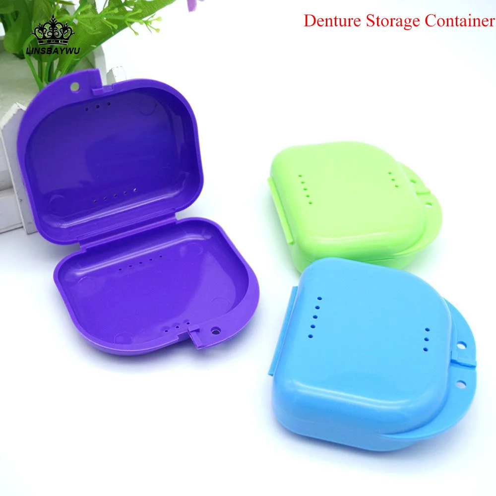 Пластиковый контейнер для хранения искусственных зубов 80 х78 х28 мм|plastic storage|storage box