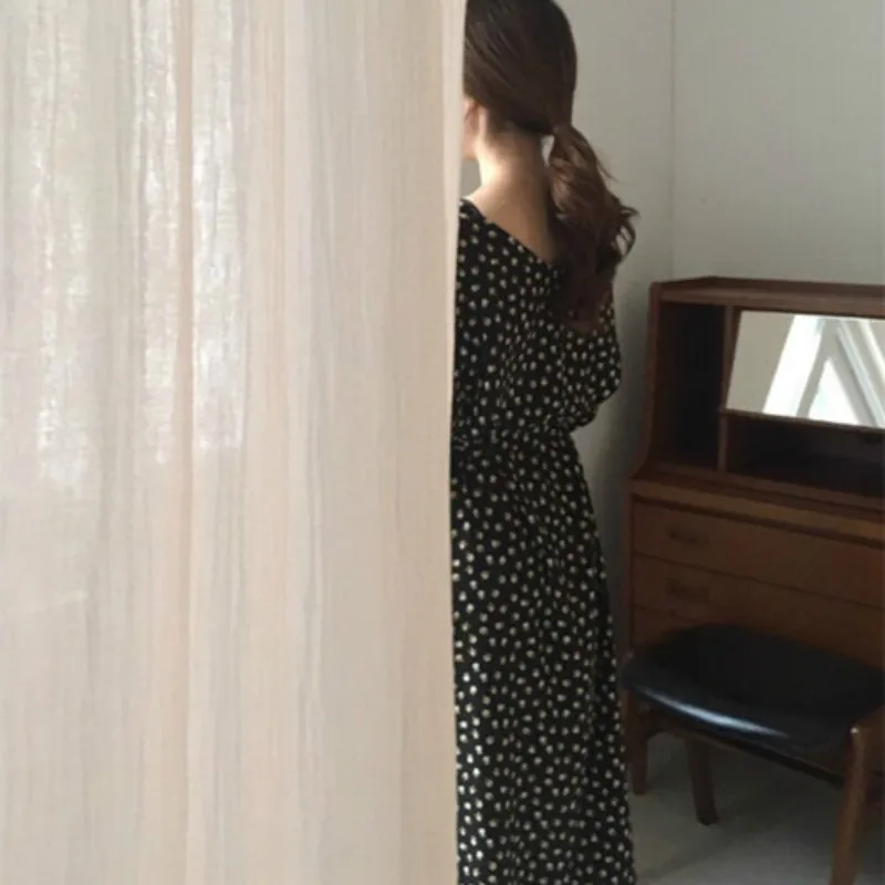 Женское милое летнее длинное пляжное платье рубашка с длинным рукавом и