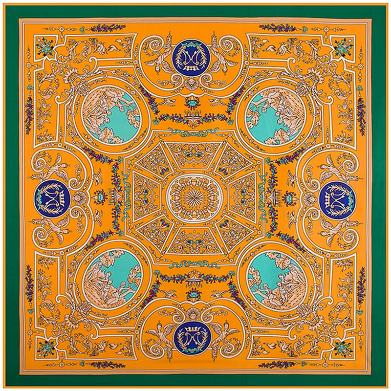 100% шелковый саржевый роскошный брендовый шарф для женщин новинка 2021 модные