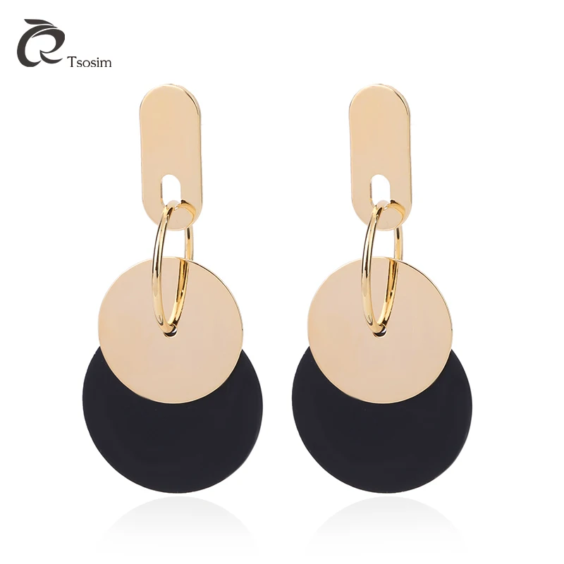 

new fashion boutique temperament wild geometric earrings metal creative female ear ornament jewelry pendant