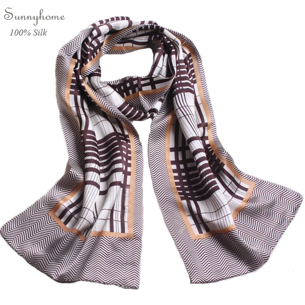 Мужской шарф кашне натуральный шелк двухсторонний деловой стиль |