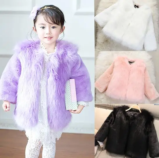 2019 с искусственным мехом куртка для девочек Детская осенне-зимняя верхняя одежда