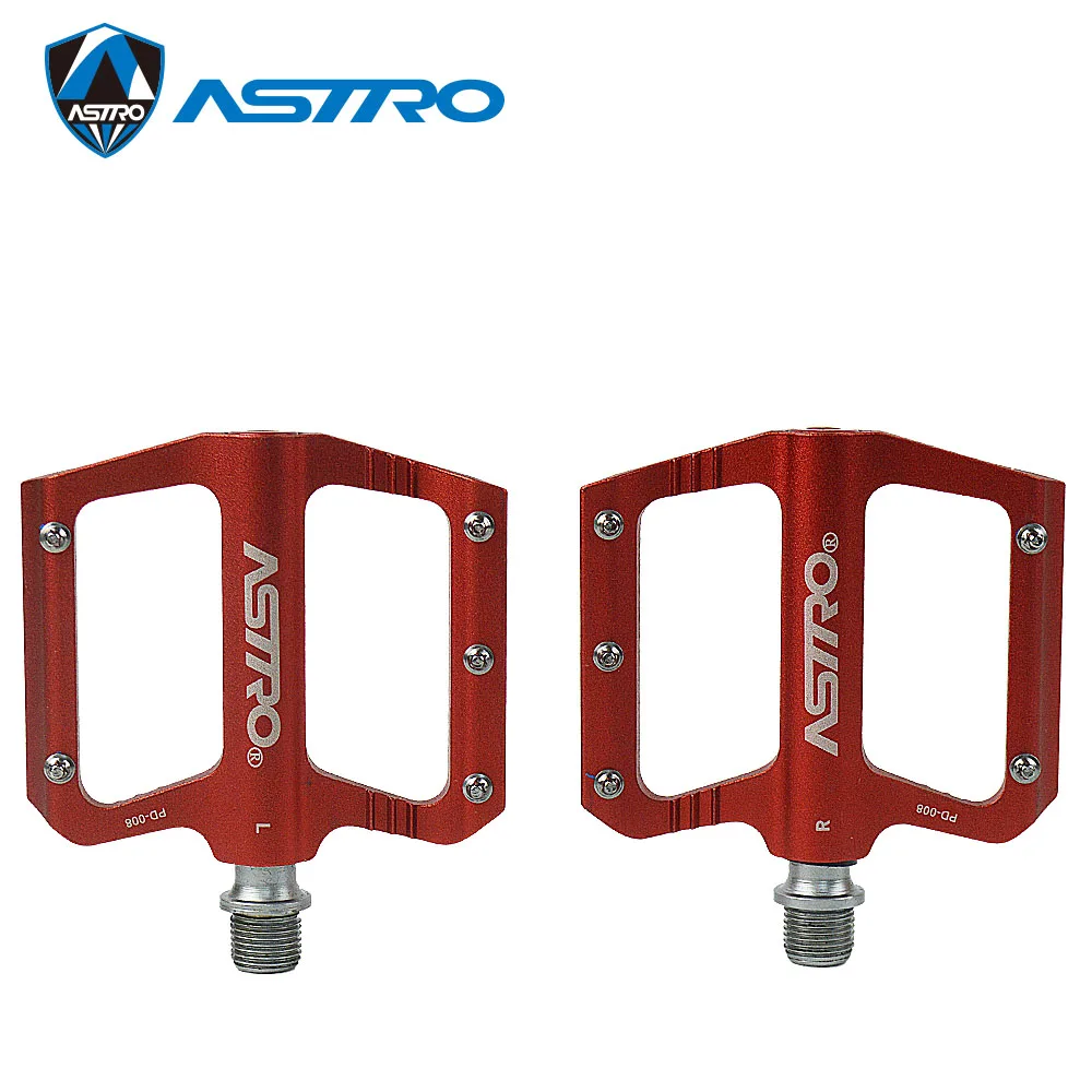 Педали велосипедные из сплава ASTRO для горного велосипеда Нескользящие с плоской