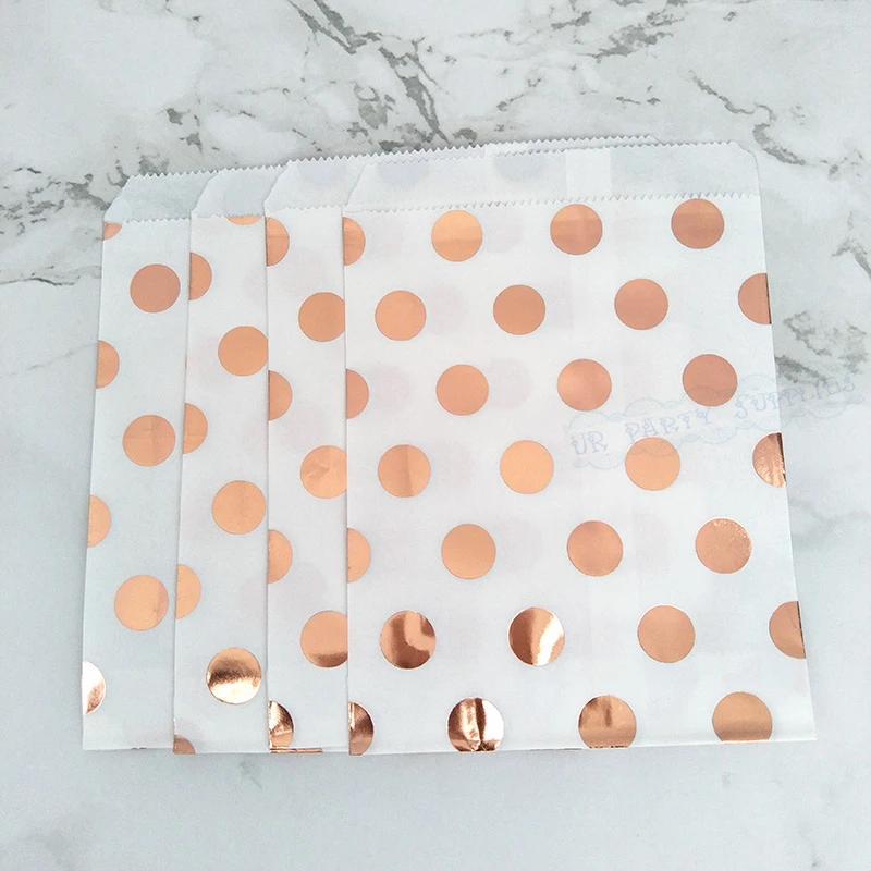 200 шт./лот дизайнерские бумажные пакеты в горошек вечерние сумки для детей