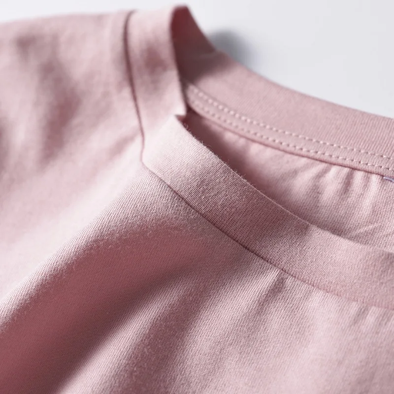 Женский хлопковый свитер GIGOGOU черный белый розовый с длинным рукавом и круглым