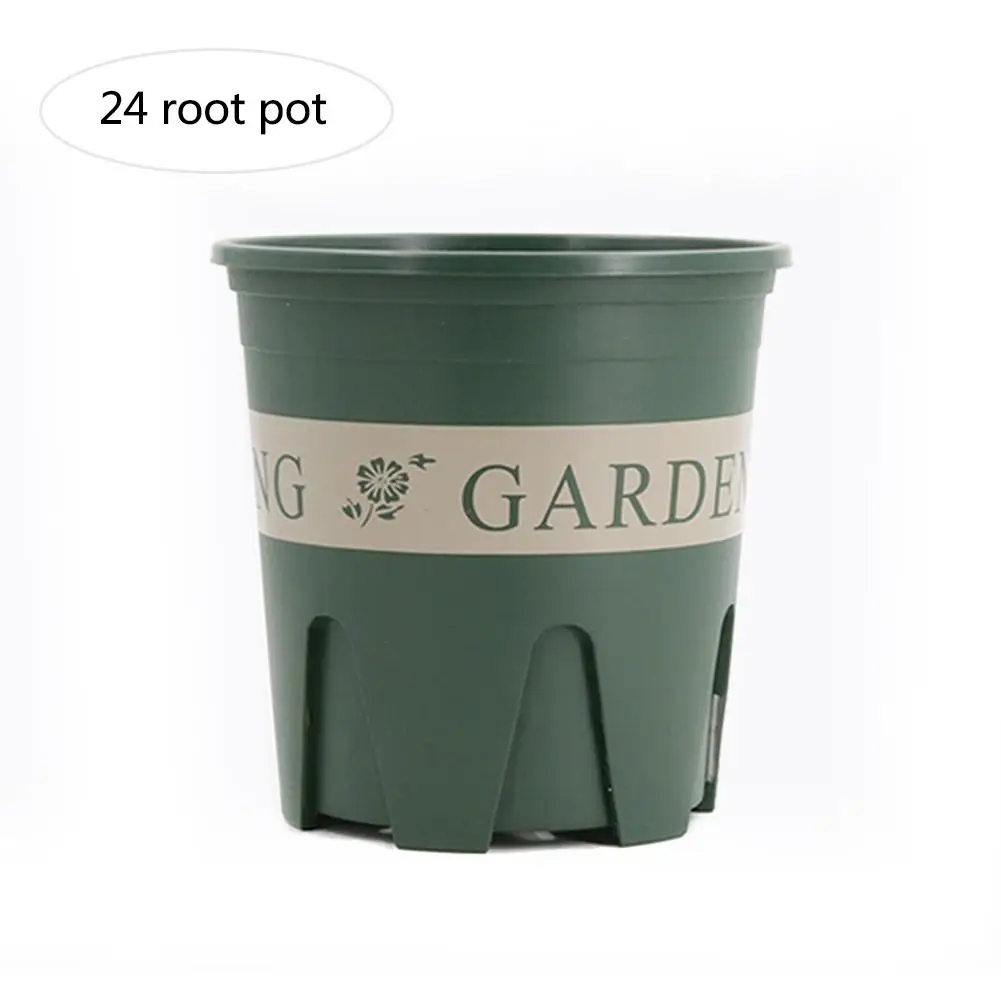 24 root pot Цветочный горшок Садовые принадлежности скандинавский зеленый корень пластиковый цветочный горшок Роза галлон лотоса посадки бассейна калибра украшения сада - Цвет: 24 root pot