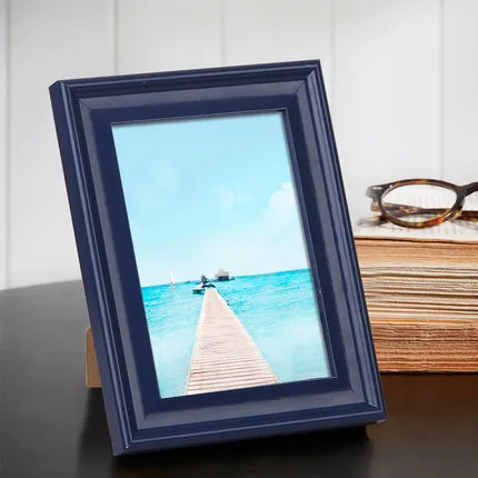 Drak Blue 5 размеров фоторамка для детей фото семья свадьба Фотоальбом украшение дома 6 цветов современный Рабочий стол фоторамки - Цвет: Drak Blue