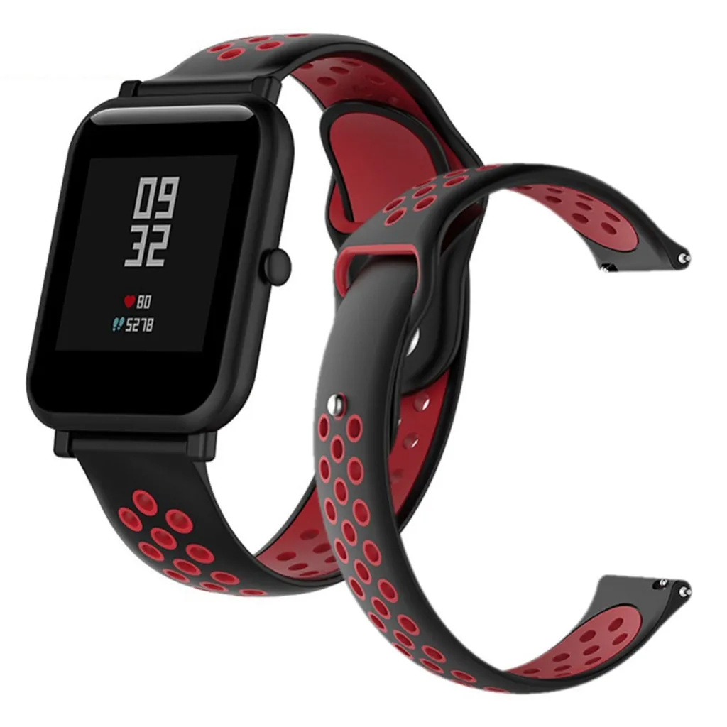 Легкий вентилируемый ремешок спортивный для часов forXiaomi Huami Amazfit Bip Молодежные