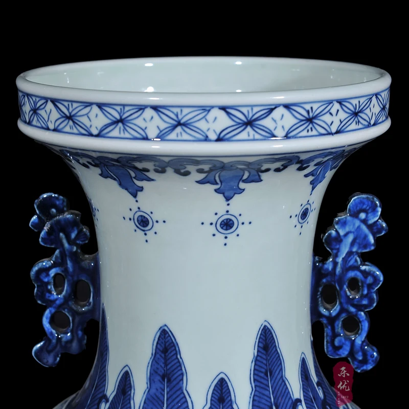 Керамическая антикварная ваза Jingdezhen украшения ручной росписи фарфоровая