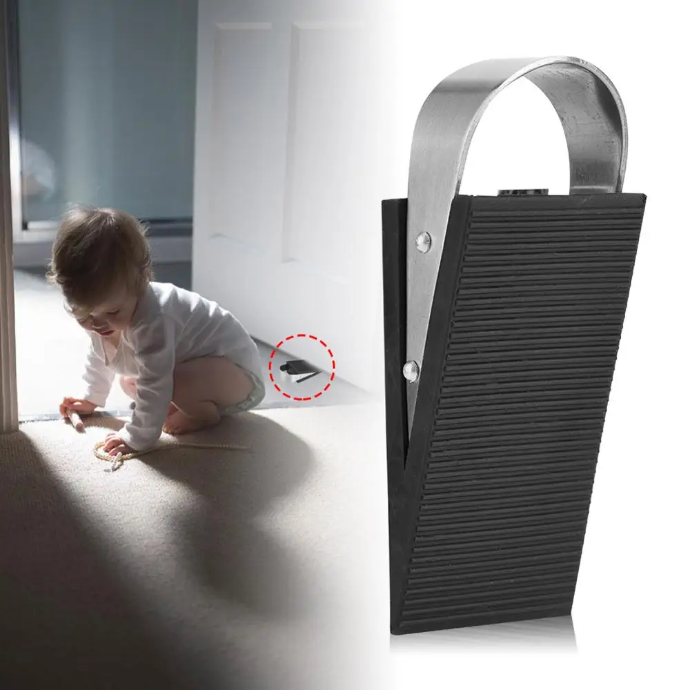 WALFRONT Door Stoper Wedge блок фиксатор Safety Protector Black Rubber блочный Клин Protector|protector|protector door |
