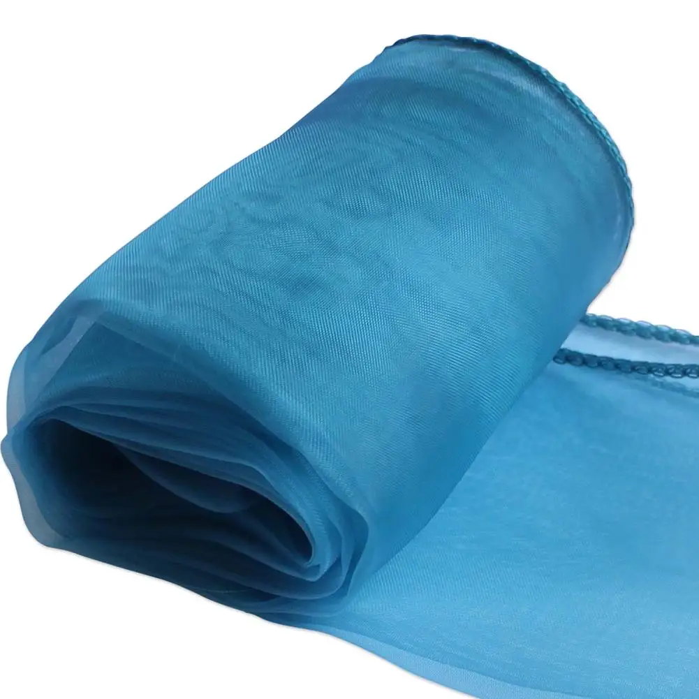 Teal Blue 30x275 см мягкие прозрачные тканевые марлевые элементы из органзы, настольные дорожки для свадебной вечеринки, банкета, украшения, принадлежности для стульев, банты - Цвет: Teal Blue