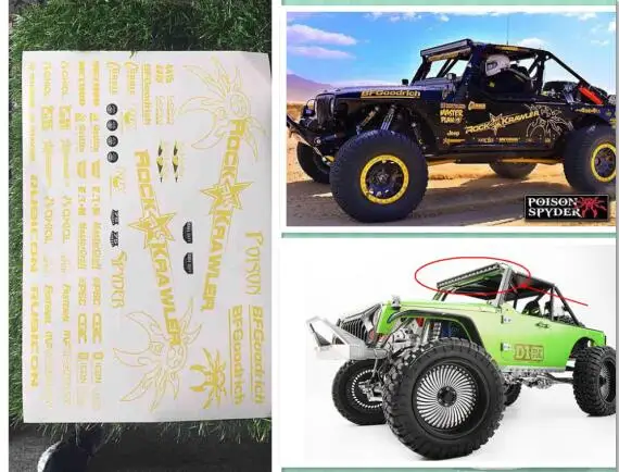 Водостойкая клейкая наклейка spider для RC WRANGLER ROCK CRAWLER TRUCK Capo C2 jkmax TRX4 hRAXXAS AXIAL SCX10