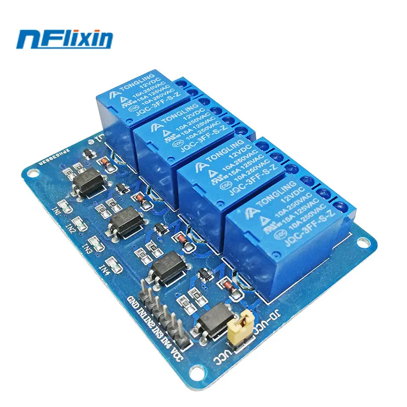 5v 12v 24v 4 канала relamodule с оптопарой реле Выход 4 способ релейный модуль для arduino