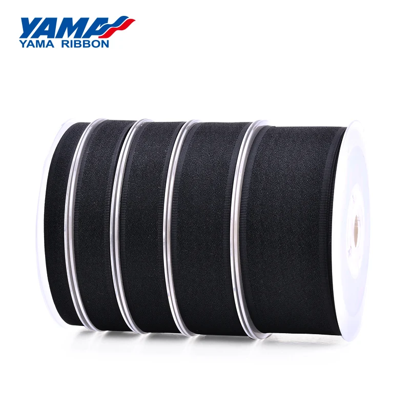 YAMA полиэстер Grosgrain край гранулированный активированный уголь из ленты 9 16 19 25 38 мм и 3/8 5/8 3/4 1 1-1/2 дюймов 100 ярдов печатных ленты и бабочки
