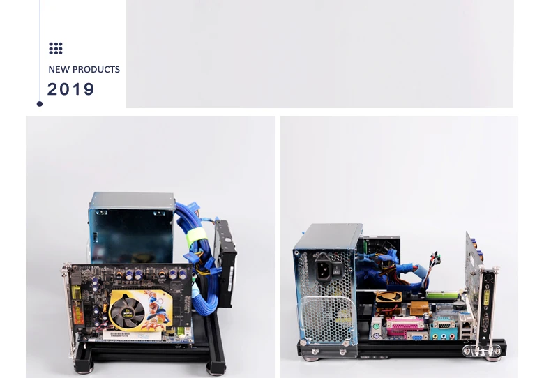 QDIY PC-JMK6 мини ITX широкий открытый Обнаженная голая рамка алюминиевый корпус чехол для компьютера