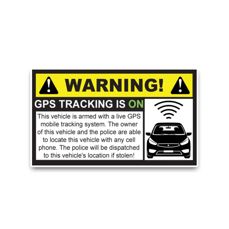 ПредупреПредупреждение ющий GPS-трекинг YJZT 12 7*7 3 см наклейка на автомобиль