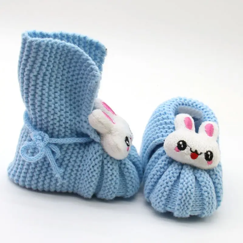 Обувь для малышей вязаные сапоги младенцев шерстяные зимние ботинки маленьких