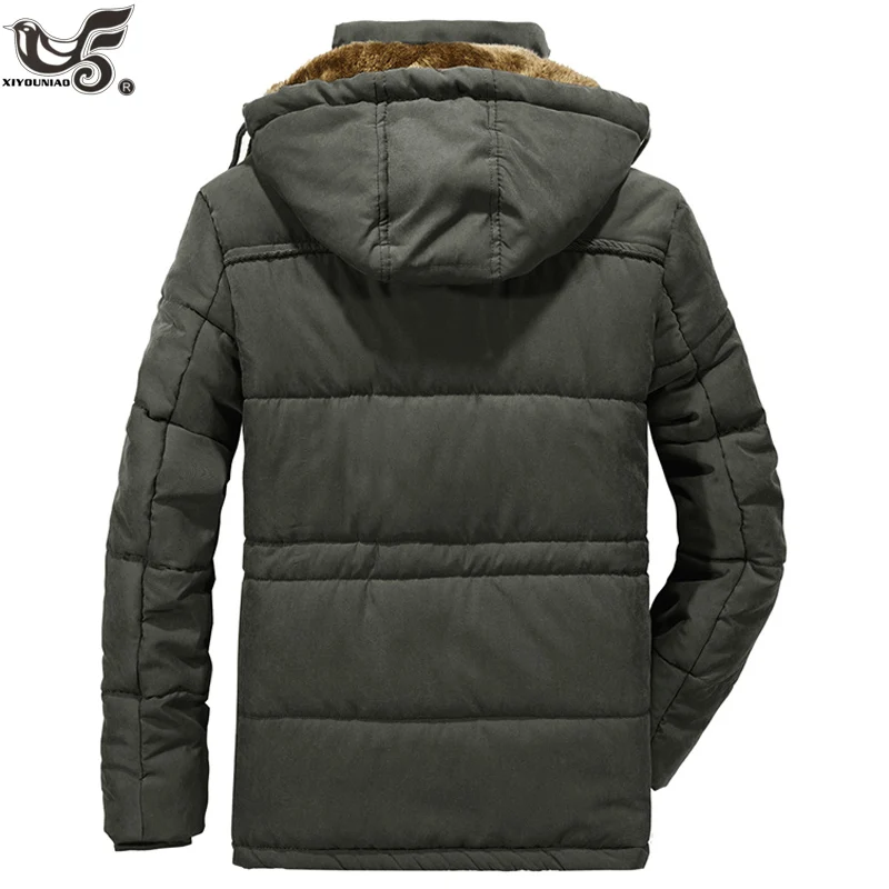 Зимняя куртка XIYOUNIAO размера плюс L ~ 7XL 8XL Толстая Теплая мужская ветровка со