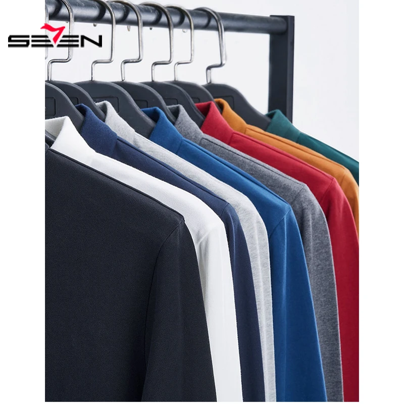 Seven New Polo рубашка мужская плюс размер 3XL 4XL брендовая поло с длинным рукавом
