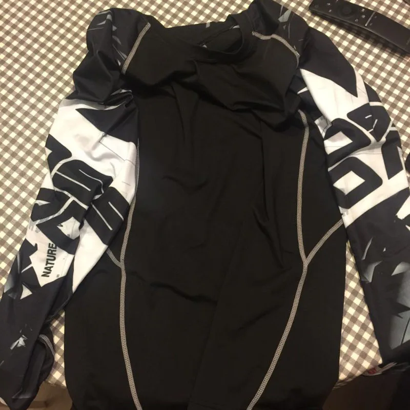 S-4XL мужские компрессионные футболки больших размеров Мужская футболка для бега с