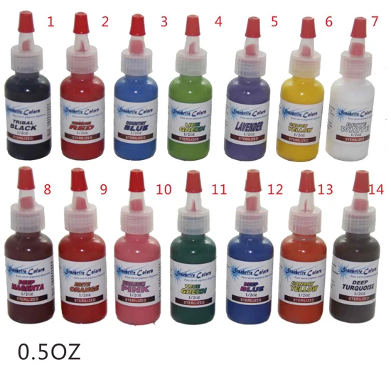 

Permanent makeup iron butterfly tattoo ink kit 14colors C109 bloodline tattoo pigment set 15ML free shipping