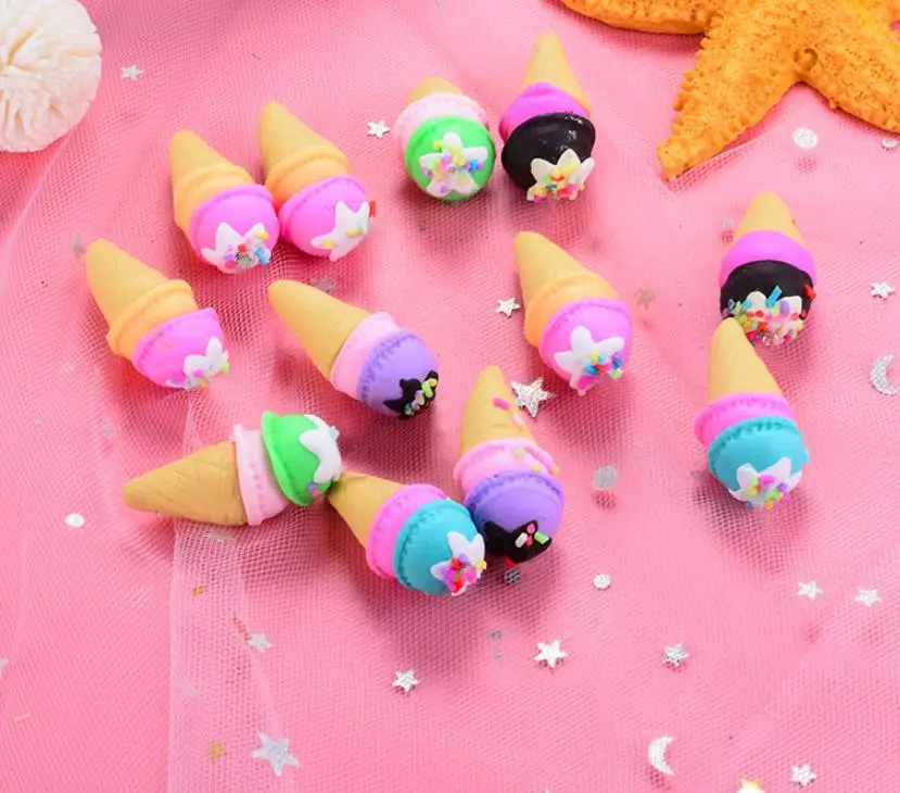 kawaii плоские пластмассовые чипсы для мороженого гамбургеры леденцы Подвески DIY украшения Висячие Подвески брелок серьги