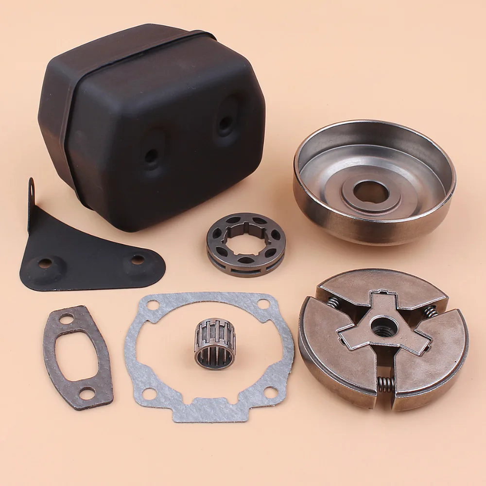 Muffler Exhaust 3/8&quot Clutch Drum Sprocket Rim Gasket Kit Fit HUSQVARNA 51 55 Rancher Gas Chain Saws Spares | Инструменты