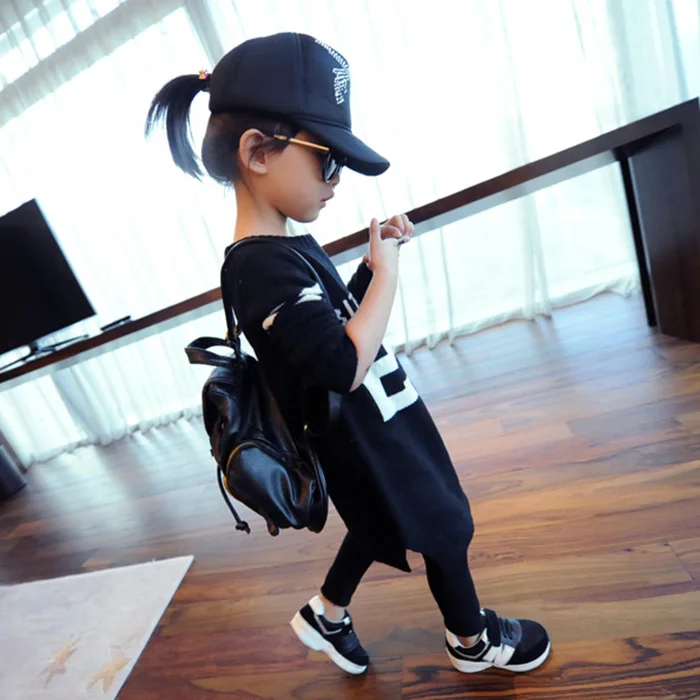 2016 весна осень дети детей девочки толстовки с девушки топы майка свободного