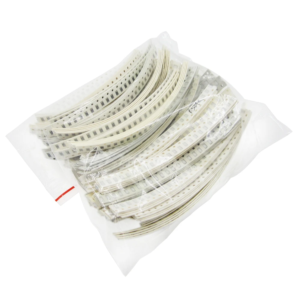 1250 шт./лот 50 значений 1206 SMD комплект резисторов (0R ~ 10MR) 5% 100% новый и оригинальный