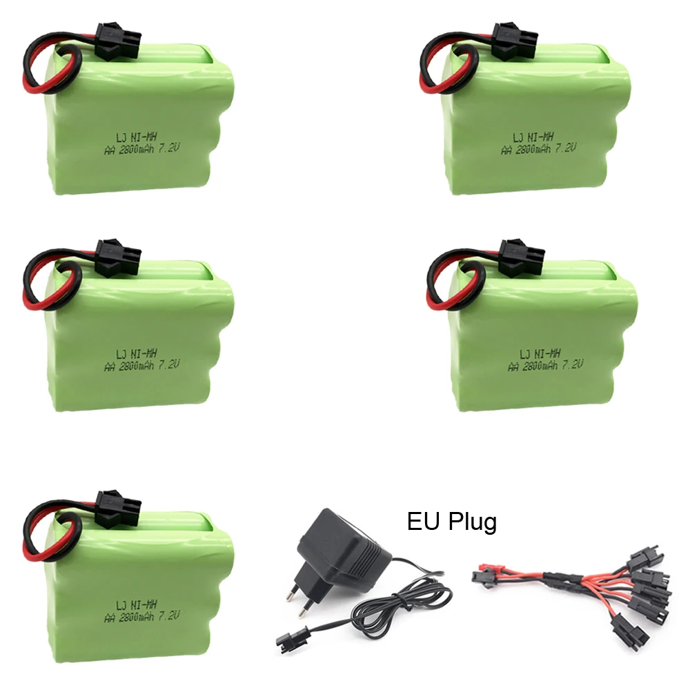 Аккумуляторная батарея 7 2 v 2800 mAh Ni MH AA с зарядным устройством набор кабелей 5 в 1