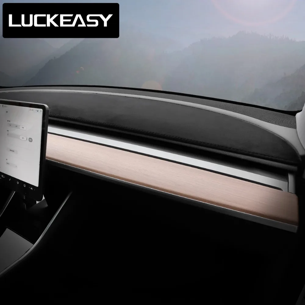 LUCKEASY тире коврики для Tesla модель 3 2017 2021 Tesla3 ковровое покрытие солнцезащитный крем
