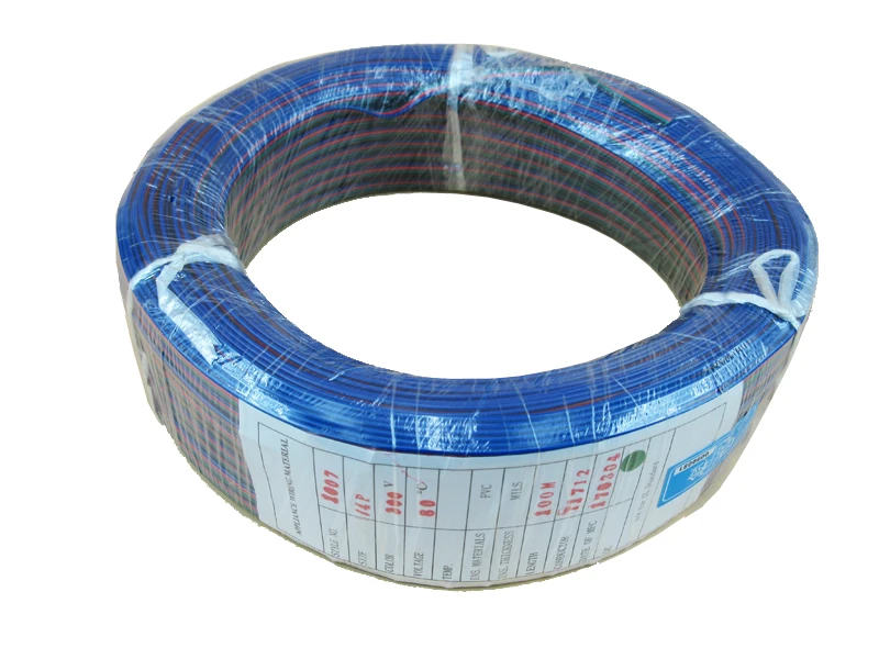 20 м 20AWG ПВХ изолированный медный провод 4pin RGB нагреватель кабель светодиодный