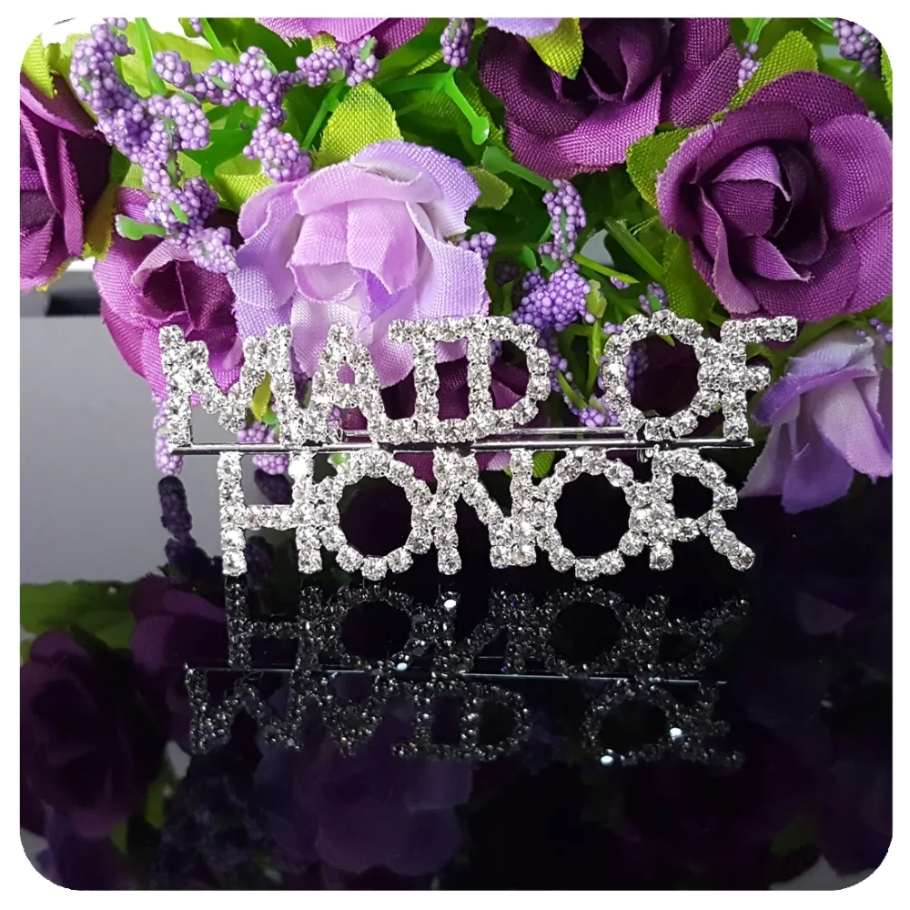 Хрустальная Свадебная бижутерия для невесты подарок горничная честь булавка на