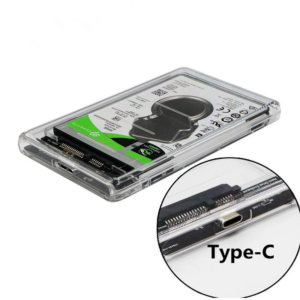 Прозрачный чехол Eunaimee для жесткого диска USB 3 1 UASP Type C на Sata 0 корпус 2 5 дюйма|Сумки и
