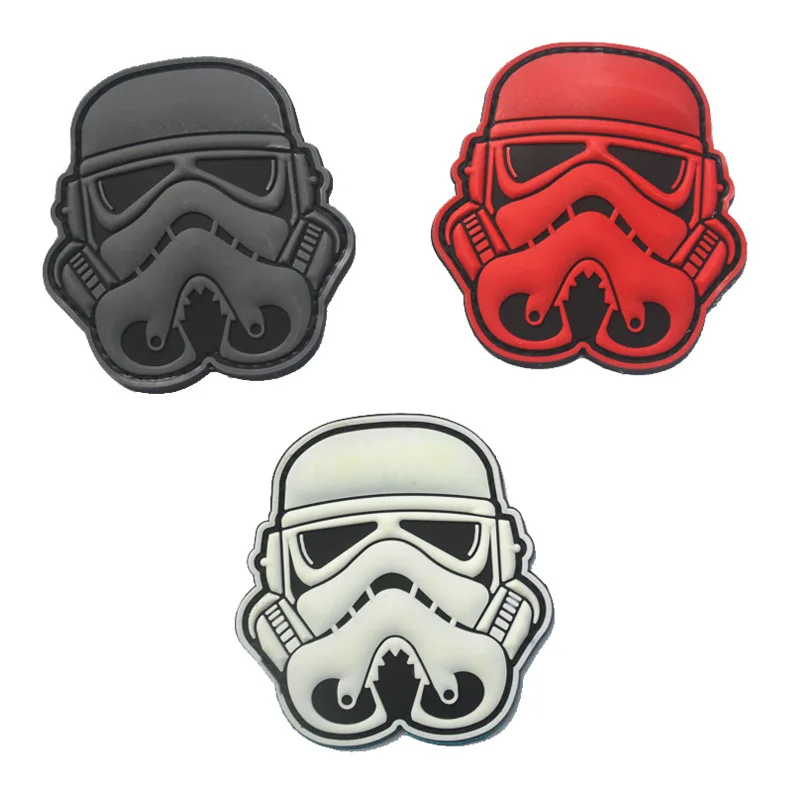 Четыре стиля 3D Резиновый значок Звездные войны Спартанский череп Тактический из