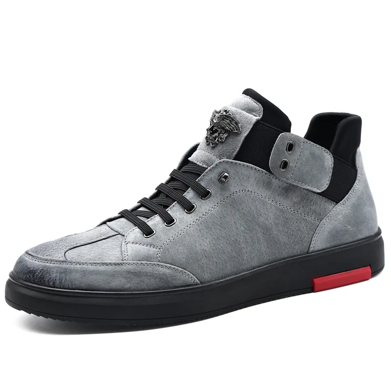 2019 spring tide shoes England increased sports wild men's leather casual | Обувь