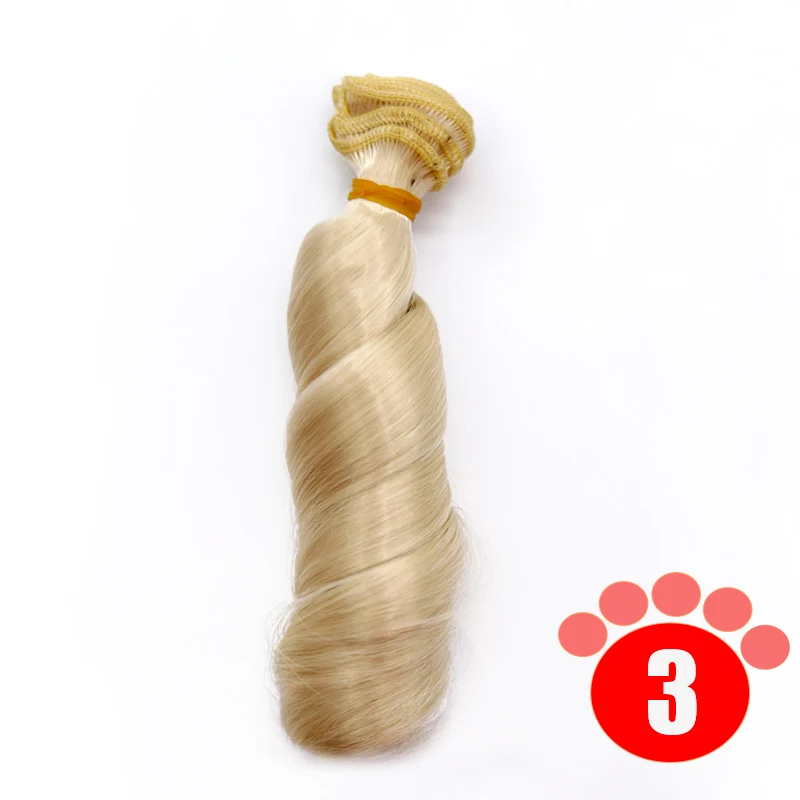 colour 3 Msiredoll bjd парик 1 шт. 15*100 см волосы куклы для 1/3 1/4 1/6 1/12 вьющиеся кукольные волосы bjd парик diy - Цвет: colour 3