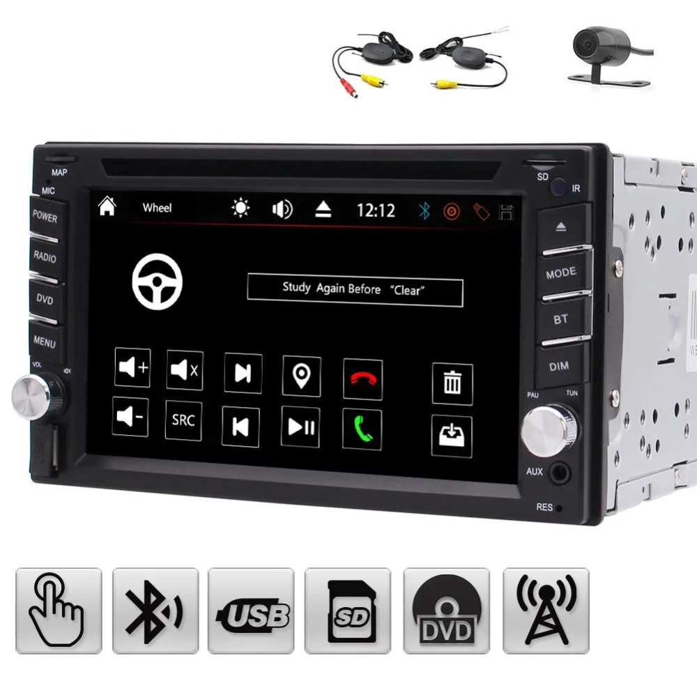EinCar UI 6 2 ''HD Двойная Din Автомобильная стерео система автомобильный dvd плеер в