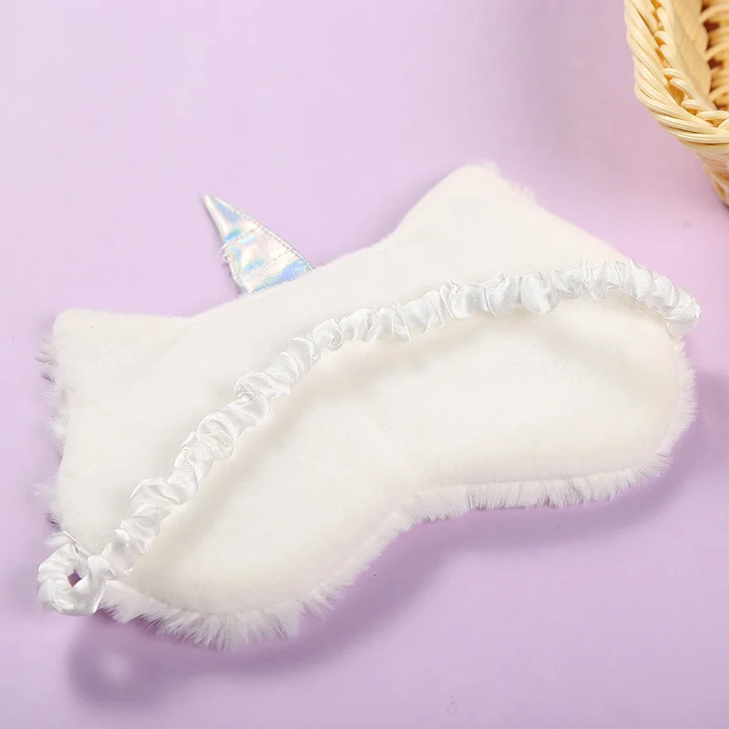 

1PC New Unicorn Eye Mask Cartoon Sleeping Mask Plush Eye Shade Cover Eyeshade Suitable For Travel Home Party Gifts DROPSHIP