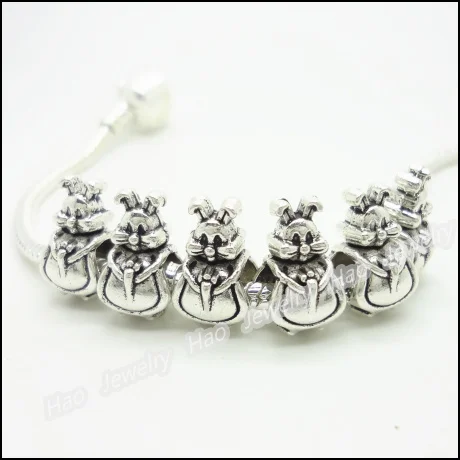 70 шт. тибетский серебряный кролик резная искусственная подвеска европейский