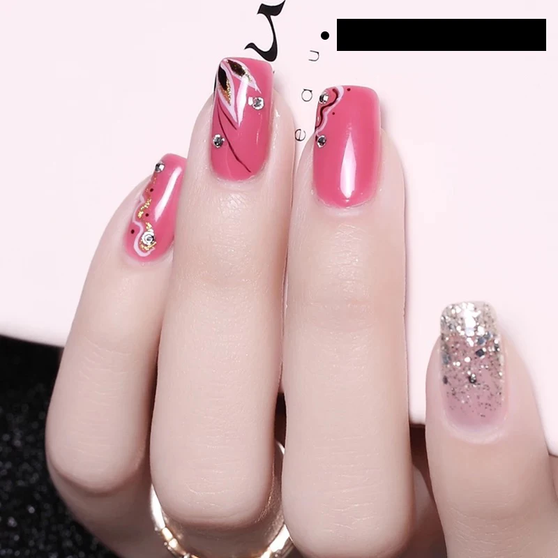 5 шт./компл. блестками Nail Art пунктирная ручка кисть 2 кристалла по бокам Применение