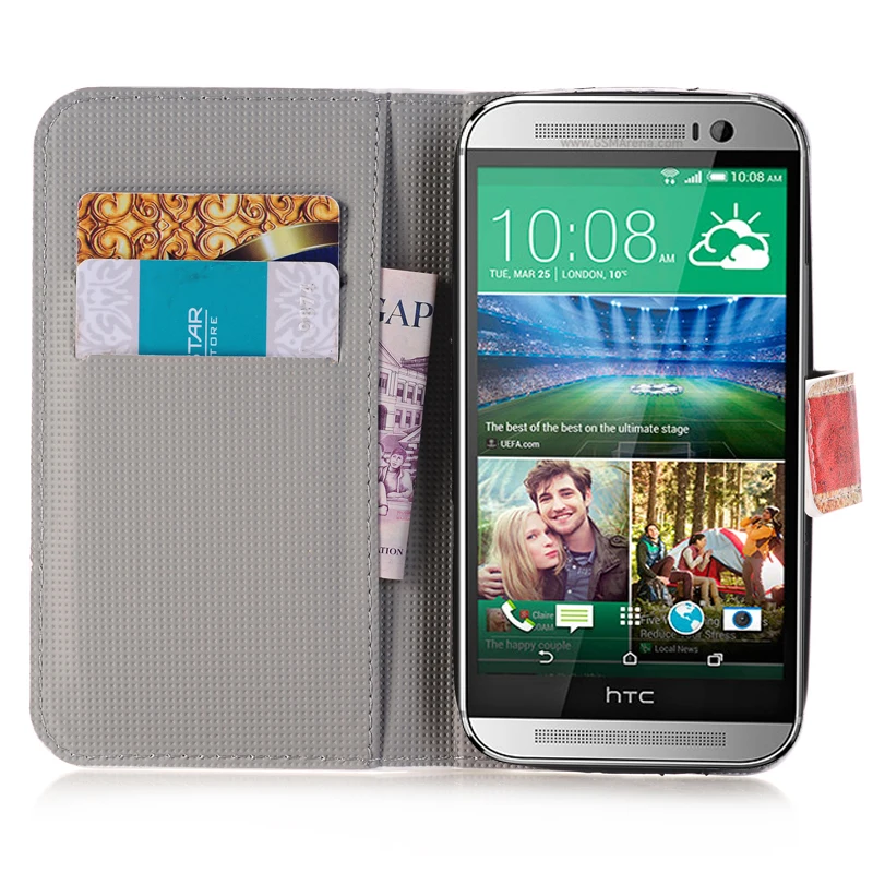 Для HTC One M7 M8 M9 M9PLUS E9PIUS узор цветок Флаг США ООН Счастливая звезда окрашенные ПУ