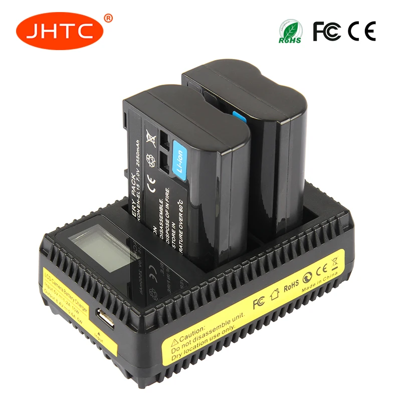 3Pcs EN-EL15 EN EL15 ENEL15 EL15A Batteries + LCD Dual USB Charger for Nikon D600 D610 D600E D800 D800E D810 D7000 D7100 d750 V1 |