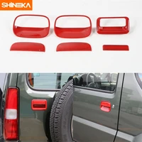 shineka car styling rear trunk door handle bowl decoration cover trim exterior tailgate anti scratch stickers for suzuki jimny