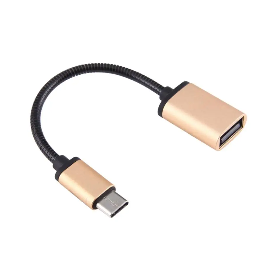 Gold Тип usb-c OTG конвертер данных кабель для зарядного устройства для Samsung Galaxy S8/htc U11 AU10 Перевозка груза падения - Цвет: Gold