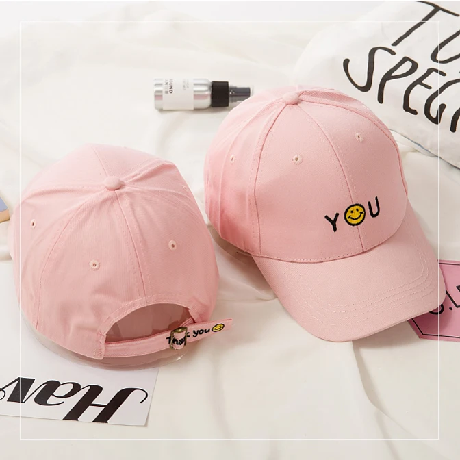 Корея розовый крглые солнцезащитные очки шапка мужской белый Бент Бейсбол